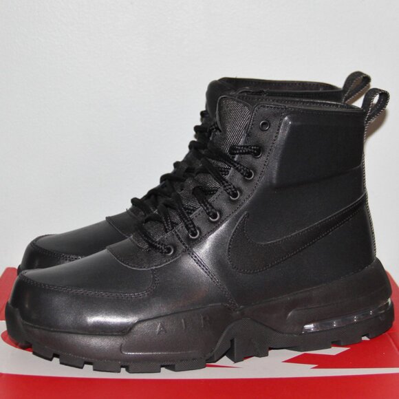 Nike Air Max Goaterra 2.0 Leather Boots Mens 8 Triple Black - Picture 2 of 6